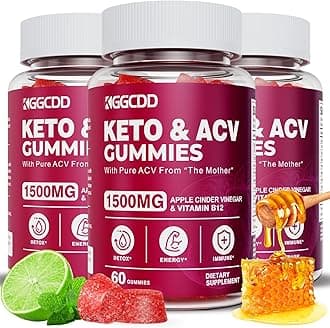 (3 Pack) Keto ACV Gummies Extreme 1500MG Keto Gummies Apple Cider Vinegar Formulated with Pomegranate Beet Juice Powder B12 Vegan Non GMO 180 Gummys