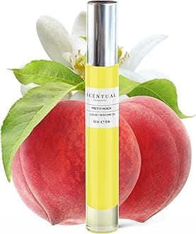 Scentual Fragrances, Luxury Perfume Oil, Ultra-Concentrated Women Roll-On Fragrance Oil, Long Lasting Rollerball Travel Mini Perfume, Vegan, Alcohol & Cruelty Free 10ml (Pretty Peach)