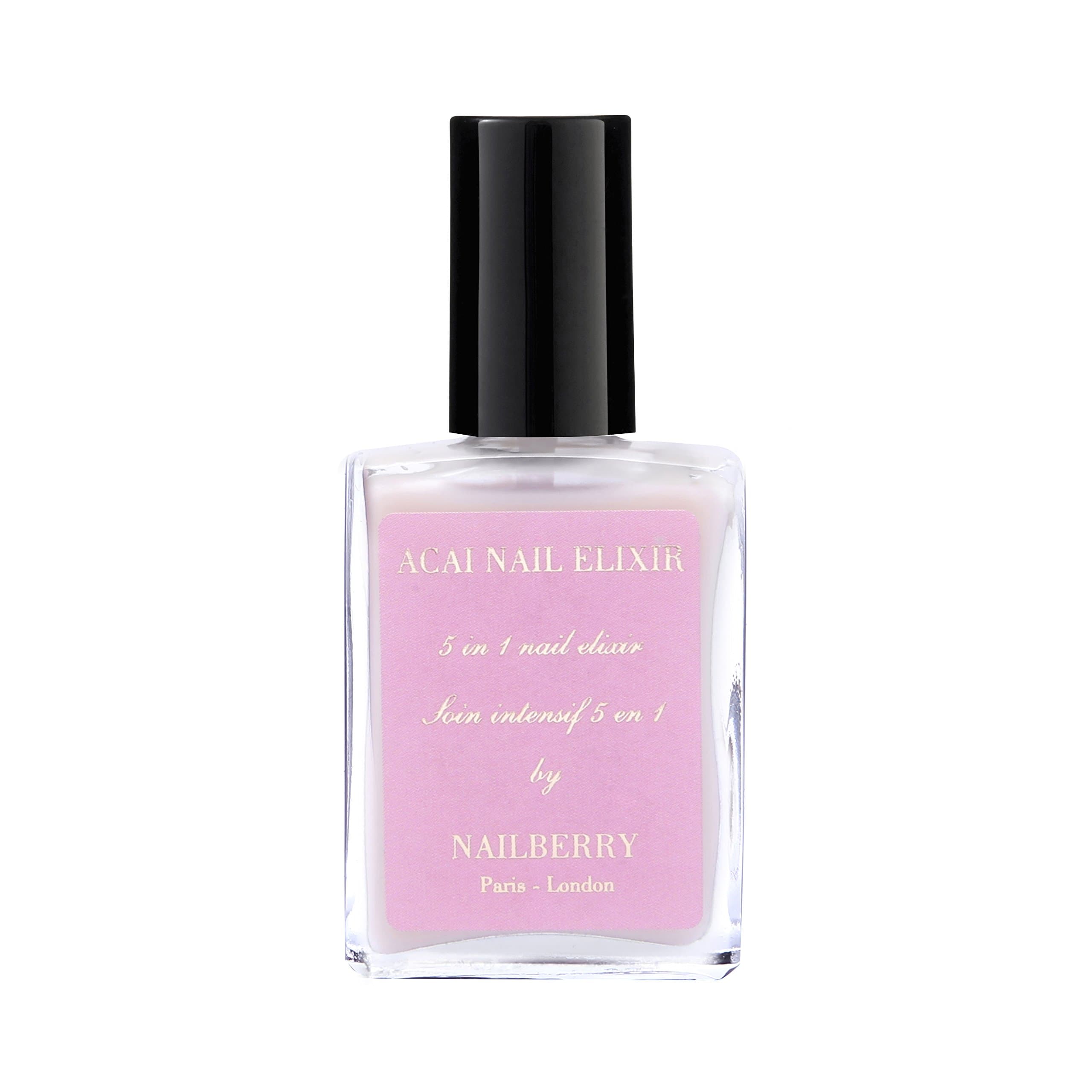 Nailberry Acai Nail Elixir Rose Scented 5 in 1 Intensive Treatment 15 ml | Strengthens, Hydrates, Protects & Grows Nails