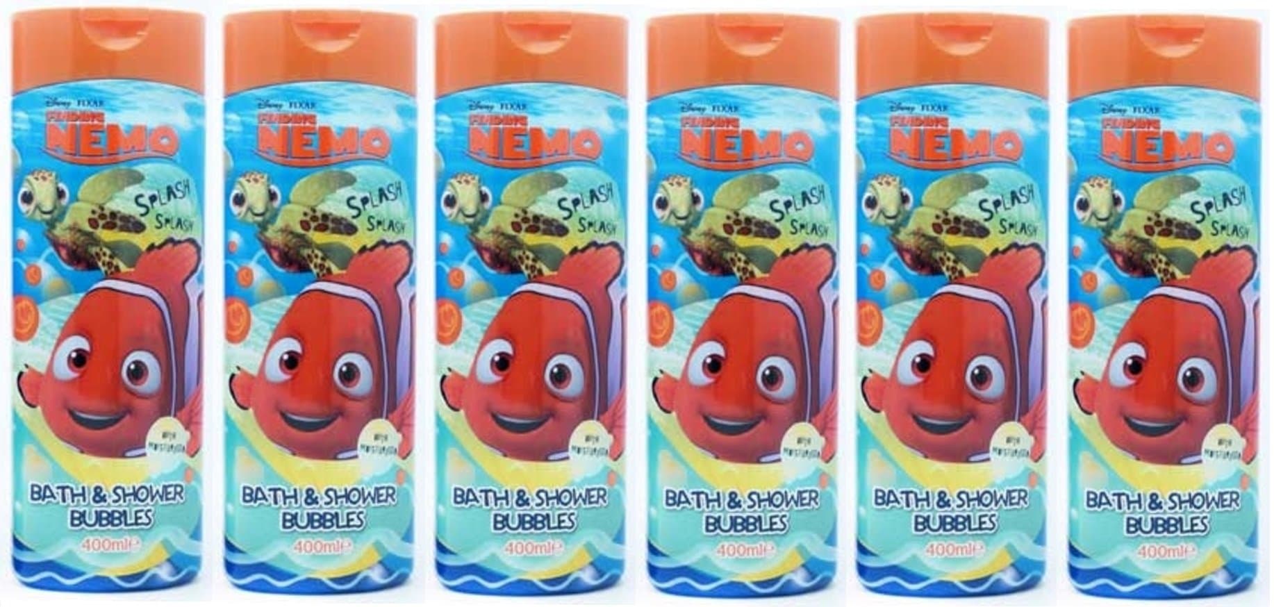 x6 Disney Pixar Finding Nemo Bath and Shower Bubbles 400ml