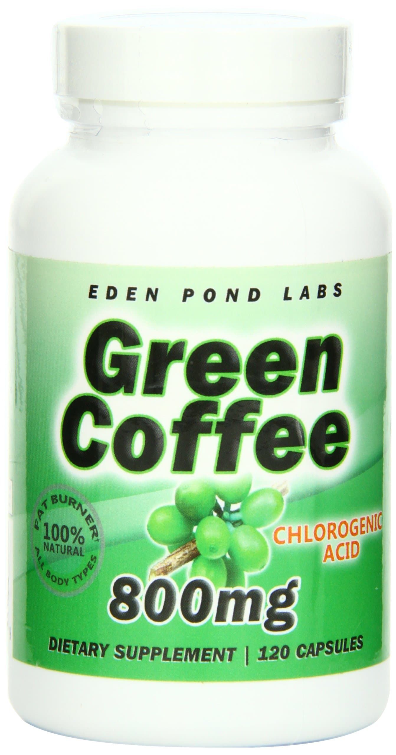 Green Coffee Bean Extract 800mg, Double Strength Fat Burner, 120 Capsules, Natural Weight Loss Pills , 50% Chlorogenic Acid, Pure Green Coffee Bean Extract 800mg Per Serving, 40 Day Supply