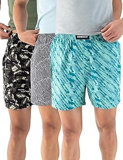 DAMENSCH Men Solid Pure Cotton Breeze Ultralight Inner Boxers (Pack of Assorted Colours I Color & Print May Vary)