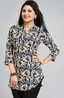 Keshubaba Women's Polyester Crepe Short Tunic Top | short kurti for jeans for women |kurti tops | short kurti | short kurti for women | short kurti for girls