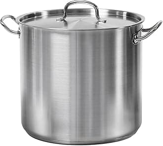 Tramontina80117/581DS Pro-Line Stainless Steel 24-qt CVd Stock Pot, NSF-Certified Covered