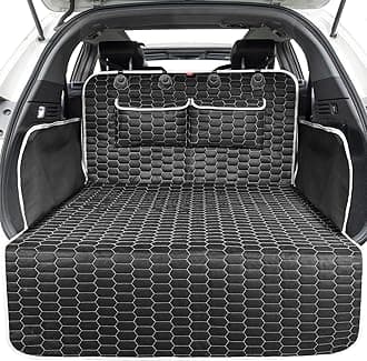Cargo Liner for Dogs Trunk Cover, Waterproof Cargo Cover Pet Trunk Mat with Side Flaps & Bumper Protector 2 Large Pockets Nonslip Durable Soft for SUVs Sedans Vans (40.5'' x 72.8'')