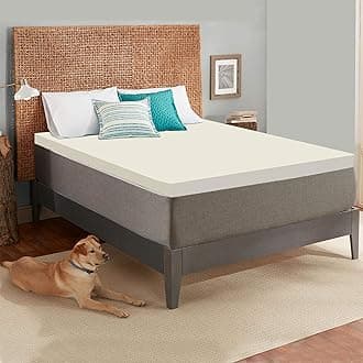 Mayton Soft 2-inch Foam Mattress Topper with Optimum Body Support | Comfortable and Breathable Bed Toppers for Mattress with Orthopedic Benefits, Helps Relieve Luber and Back Pain, Queen, White