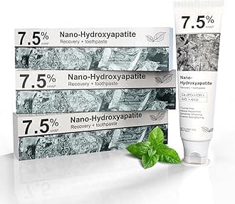 Hydroxyapatite Toothpaste for Advanced Enamel Protection, Gentle and Effective Formula, Fresh Breath, Fluoride-Free Nano Hydroxyapatite Toothpaste for Sensitive Teeth 3 Pieces