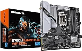 GIGABYTE B760M Gaming Plus WiFi DDR4 LGA 1700 Intel B760 M-ATX Motherboard, 2* M.2, PCIe 4.0, Front USB 3.2 Gen 1 Type-C, 6 GbE LAN, Q-Flash Plus, EZ-Latch