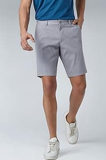 XYXX Men's Element Chino Shorts | Solid Straight Fit | 100% Cotton with Dual Pockets & Plus Sizes