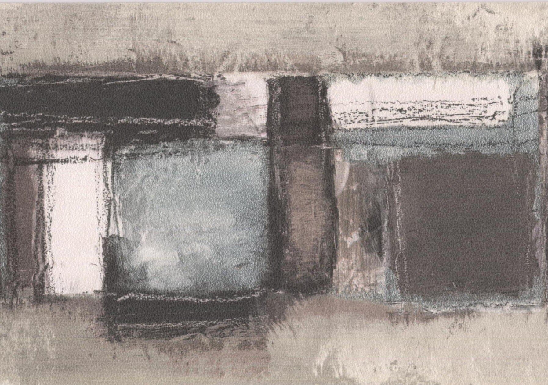 White Grey Black Abstract Wallpaper Border Paint by Design, Roll 15' x 4.25''