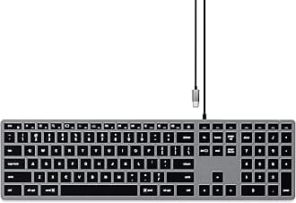 Satechi Slim W3 Wired Backlit Keyboard with Numeric Keypad, 𝗨𝗦 𝗤𝗪𝗘𝗥𝗧𝗬 𝗟𝗮𝘆𝗼𝘂𝘁, USB-C Connection – for MacBook Air & Pro M5 M4, Mac Mini, iPad Air & Pro M5 M4 M3, iMac and more