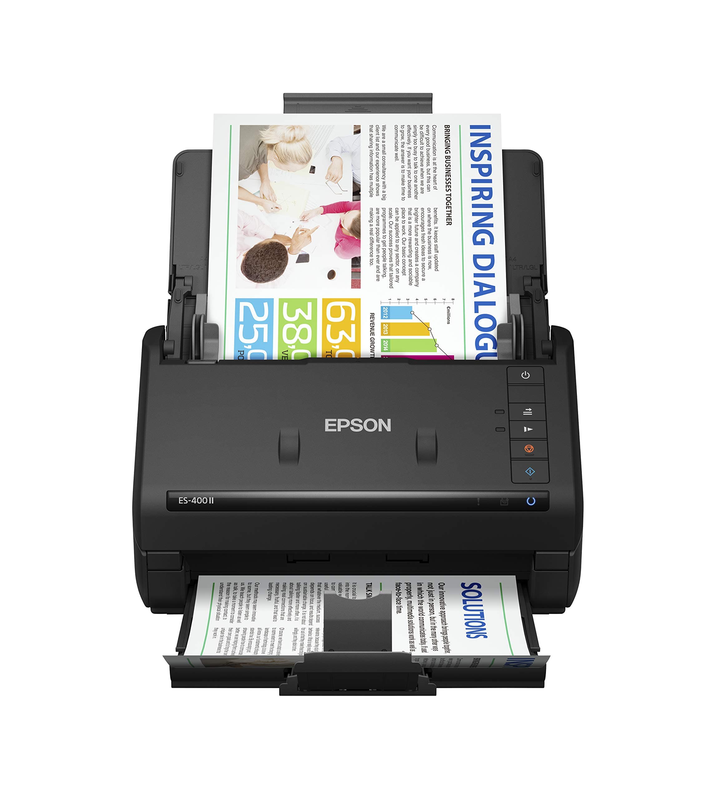 Epson Workforce ES-400 II Color Duplex Desktop Document Scanner for PC and Mac with Auto Doc Feeder (ADF), Image Adjustment Tools