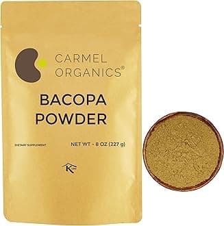 CARMEL ORGANICS Bacopa Monnieri/Brahmi Powder | 8 Ounce or 0.5 Lb