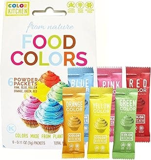 COLOR KITCHEN Food Coloring Vibrant 6 Pack – Plant-based | Artificial Dye-free | Gluten-free | Non-GMO | Vegan | for Frosting and Natural Healthy Baking | Soy free