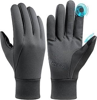 OZERO Winter Touchscreen Gloves for Men: Warm Running Gloves Windproof Water Resistant - Lightweight Thermal Glove for Hiking Cycling Driving