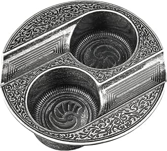 Cigar Ashtray Metal Ashtrays for Patio/Home/Table Modern Ashtrays(Silver)