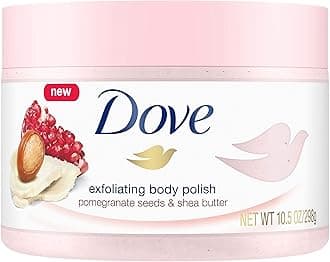 Dove Exfoliating Body Polish Scrub For Silky, Soft Skin Pomegranate & Shea Butter Body Scrub Exfoliates and Provides Lasting Nourishment 10.5 oz