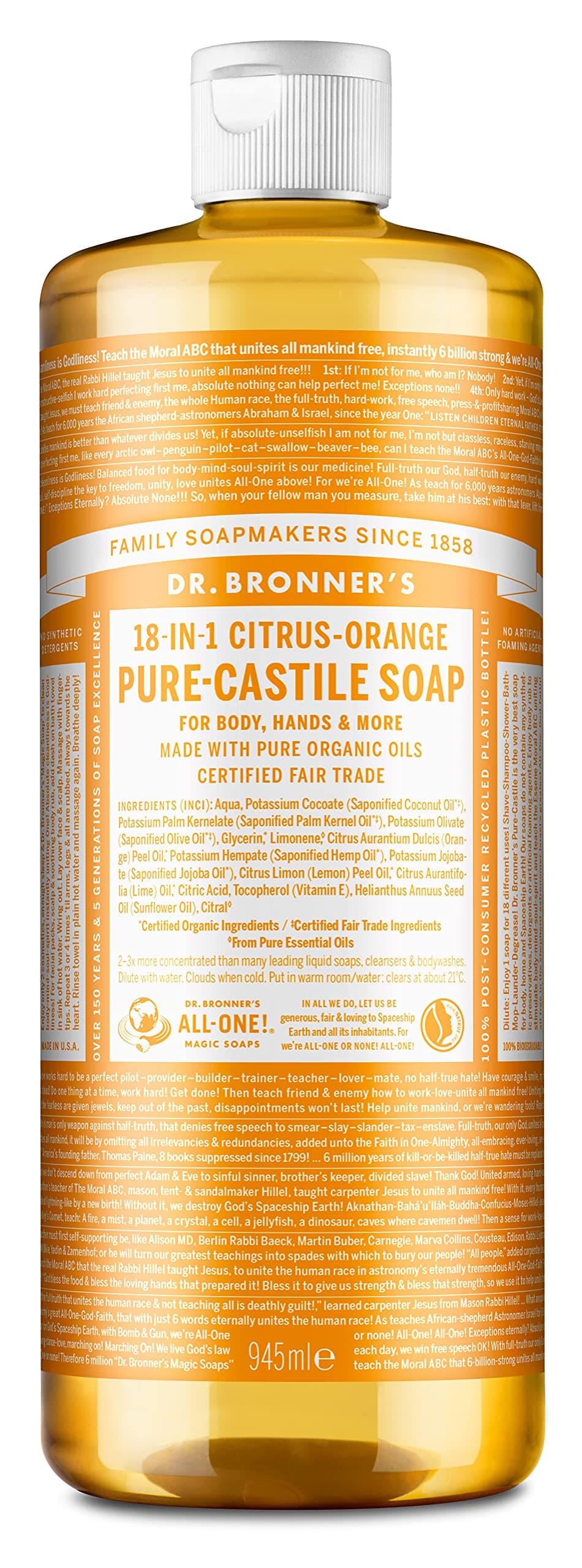 Organic Liquid Soap Citrus 946 ml