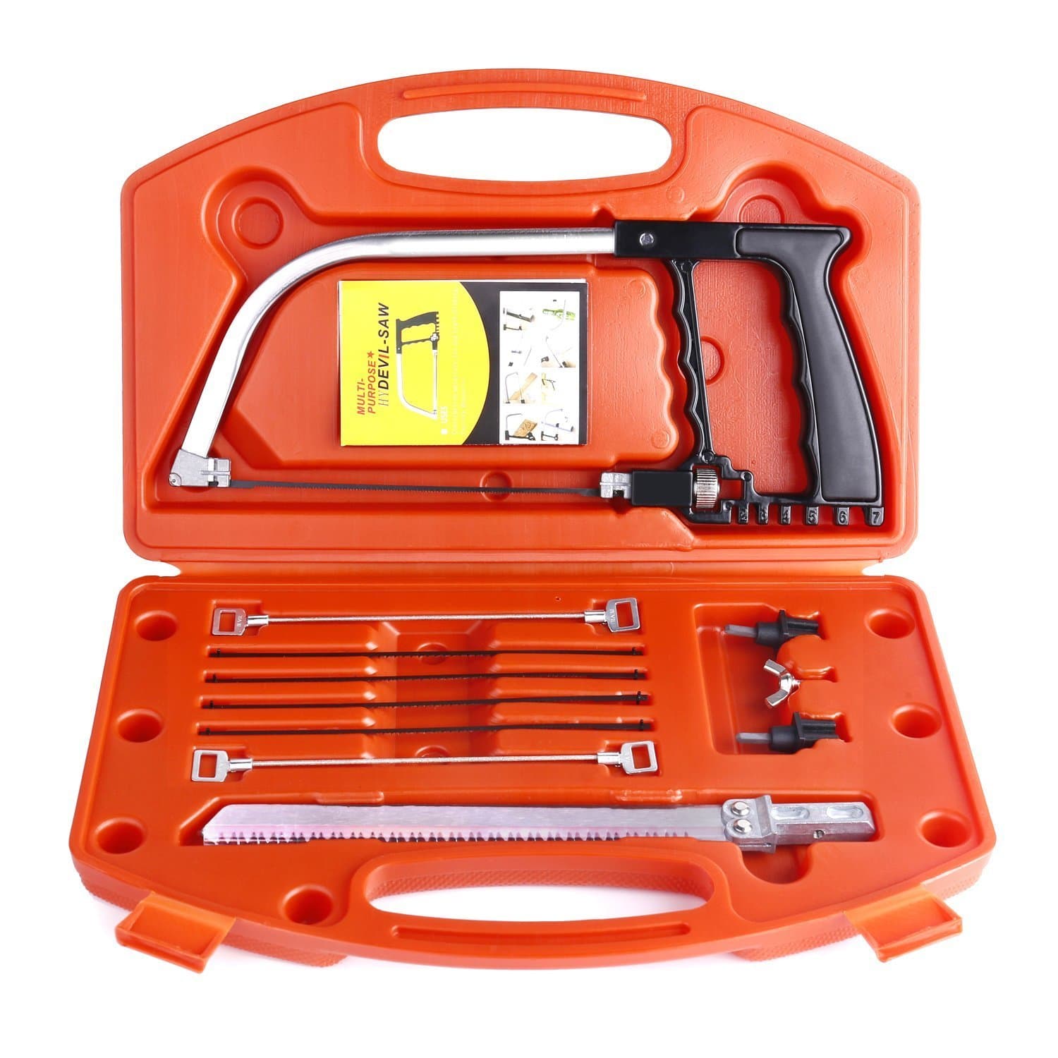 Magic Handsaw Set, GTG 14 in 1 Multi Purpose DIY Bow Saw Hacksaw Universal Saw Woodworking Tool for Cutting Wood, Plastic, Glass, Tile, Metal, Rope, PVC Pipe, Rubber
