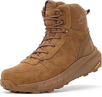 Men's Military Tactical Boot Lightweight Comfortable Boots for Work All Day Side Zipper Motorcycle Combat Hiking Boots Metrostrike(8-9 Inches)