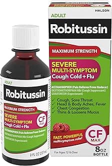 Maximum Strength CF Max, Severe Multi-Symptom Daytime and Nighttime Relief from Cough, Cold, and Flu, Adult Formula, 8 fl oz