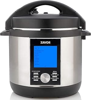 Zavor LUX LCD 4 Quart Programmable Electric Multi-Cooker: Pressure Cooker, Slow Cooker, Rice Cooker, Yogurt Maker, Steamer and more - Stainless Steel (ZSELL01)