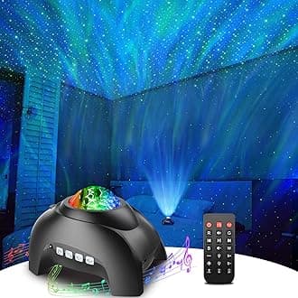 Star Galaxy Projector with Bluetooth Speaker and White Noise - Aurora Night Light for Bedroom, Kids, Adults, Gaming Room, Home Theater, Ceiling Decor