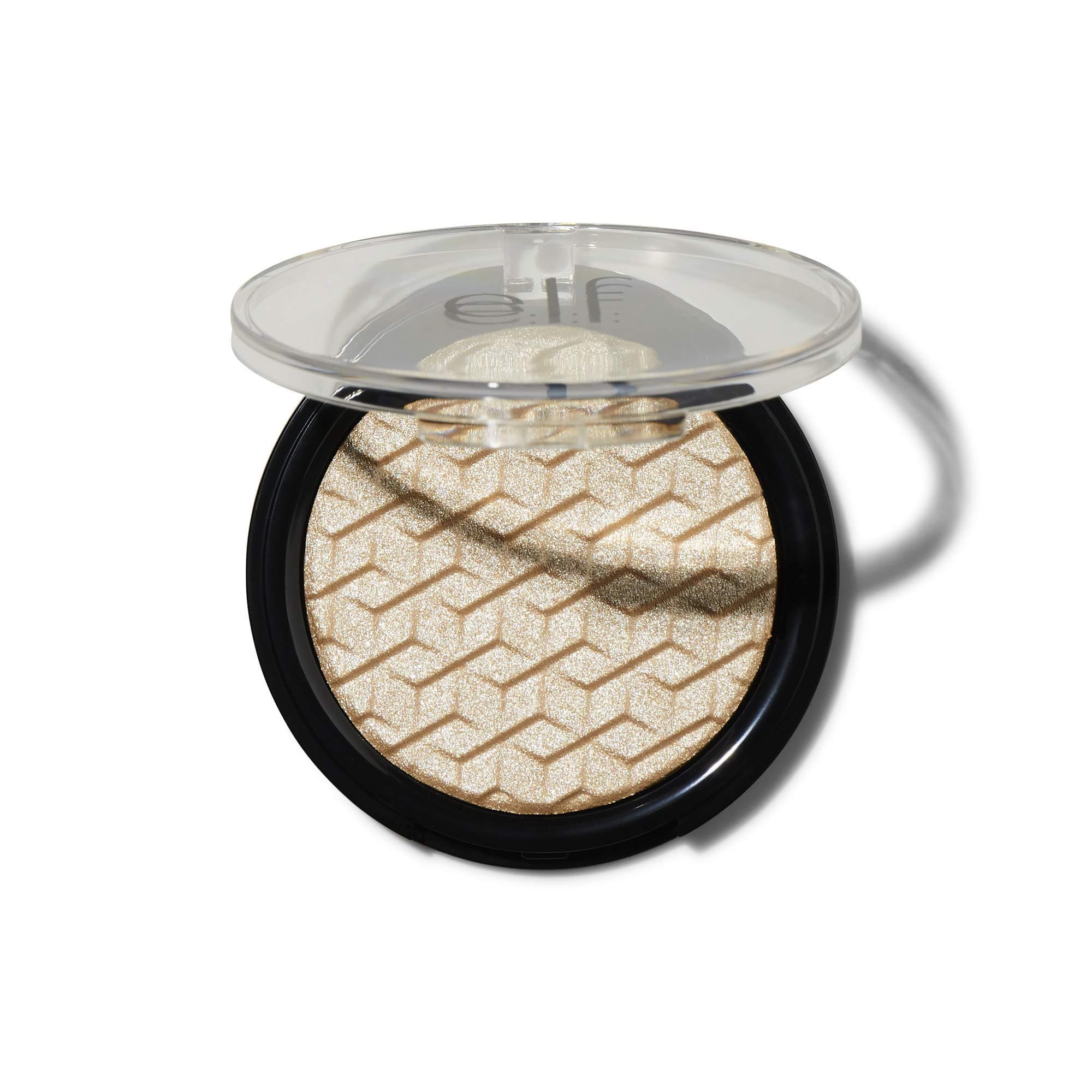 e.l.f. Metallic Flare Highlighter Versatile Jelly-like Formula, Multi-Dimensional, Buttery Soft, Creates a High-Luster, High Shimmer Glow, White Gold, Applies Wet or Creamy, 0.18 Ounce