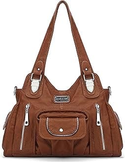 ScarletonPurses for Women Large Hobo Bags Washed Vegan Leather Shoulder Bag Satchel Tote Top Handle Handbags, H1292