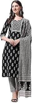 MIRCHI FASHION Women's Cotton Straight Fit Printed Kurta Set with Trouser