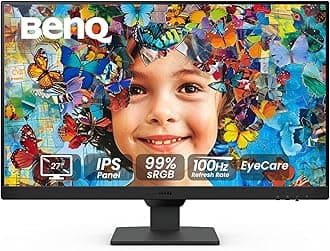 BenQ GW2790 100Hz Computer Monitor 27" FHD 1920x1080p | IPS | Eye-Care Tech | Low Blue Light | Anti-Glare | Adaptive Brightness | Built-in Speakers | DisplayPort | HDMI x 2