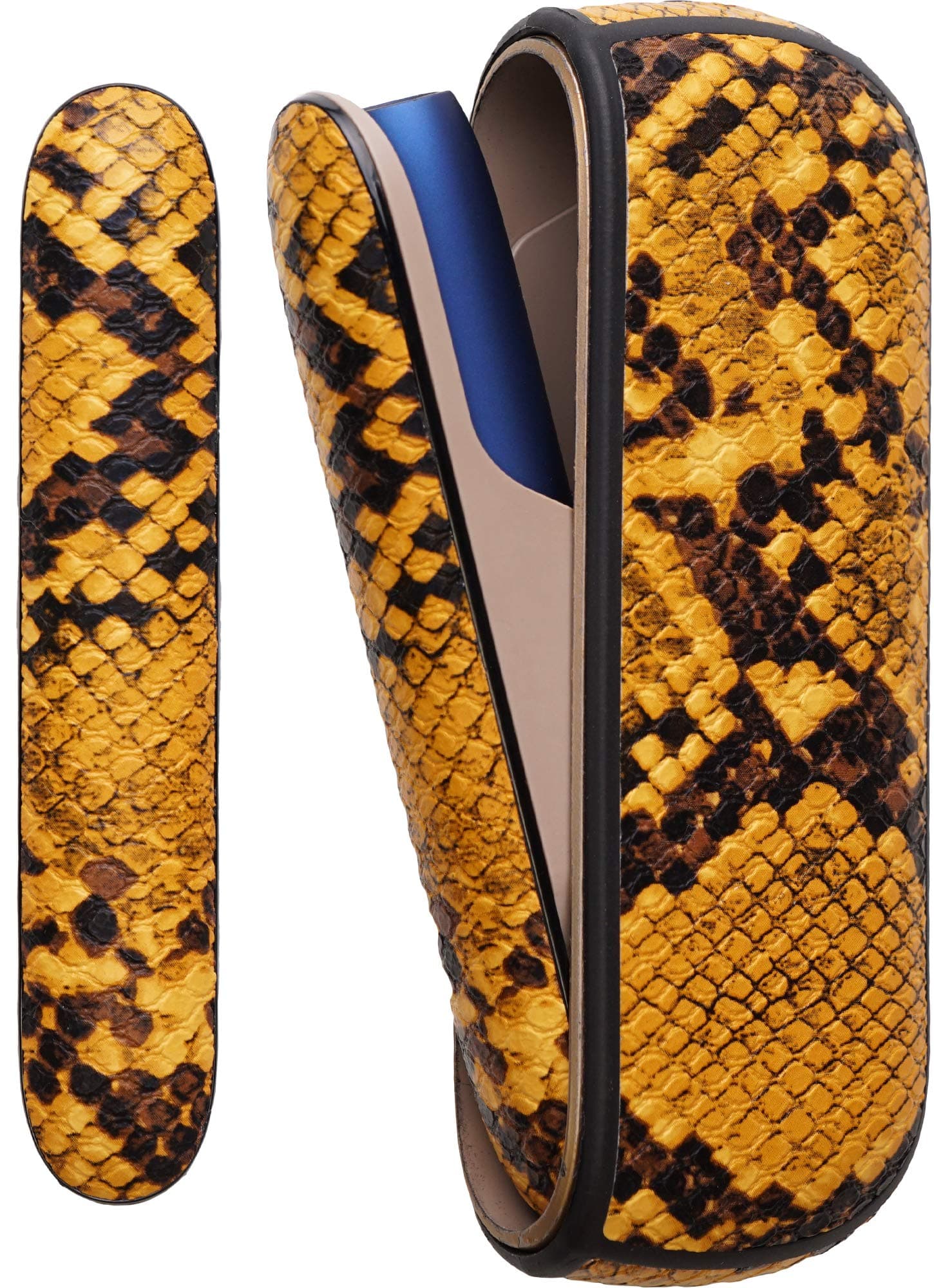 e-smoQIQOS 3/3 Duo Case - Premium PU Leather Case - Perfect Starter Kit Accessory - Case for Maximum Protection Against Scratches, Shock and Damage (Yellow)