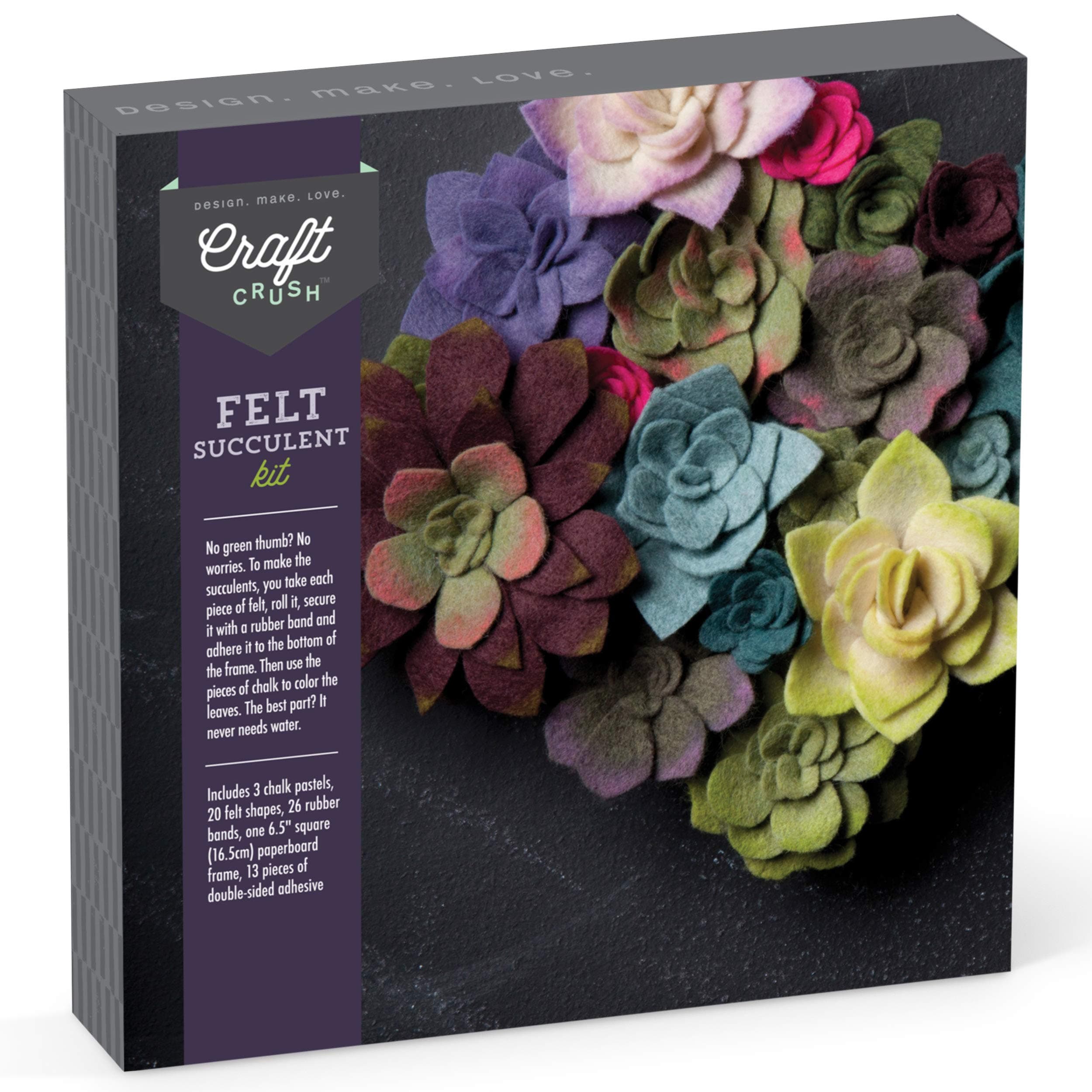 Felt Succulents Craft Kit — Display Kit — Fun & Easy — Ages 13+, Small