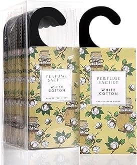 Large 12 Packs White Cotton Hanging Closet Deodorizer Air Freshener Long Lasting Scented Sachets Smell Goods for House