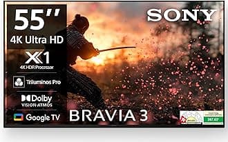 Sony BRAVIA 3 Series 139 cm (55 inches) 4K Ultra HD AI Smart LED Google TV K-55S30B (Black)