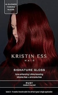 Kristin Ess Signature Hair Gloss Ruby Medium True Red Unisex Hair Colour 1 Application