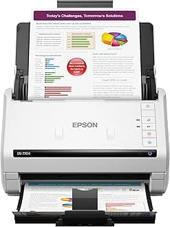 DS-770 II Color Duplex Document Scanner for PC as Well as Mac with 100-page Auto Doc Feeder (ADF), Twain and ISIS Drivers