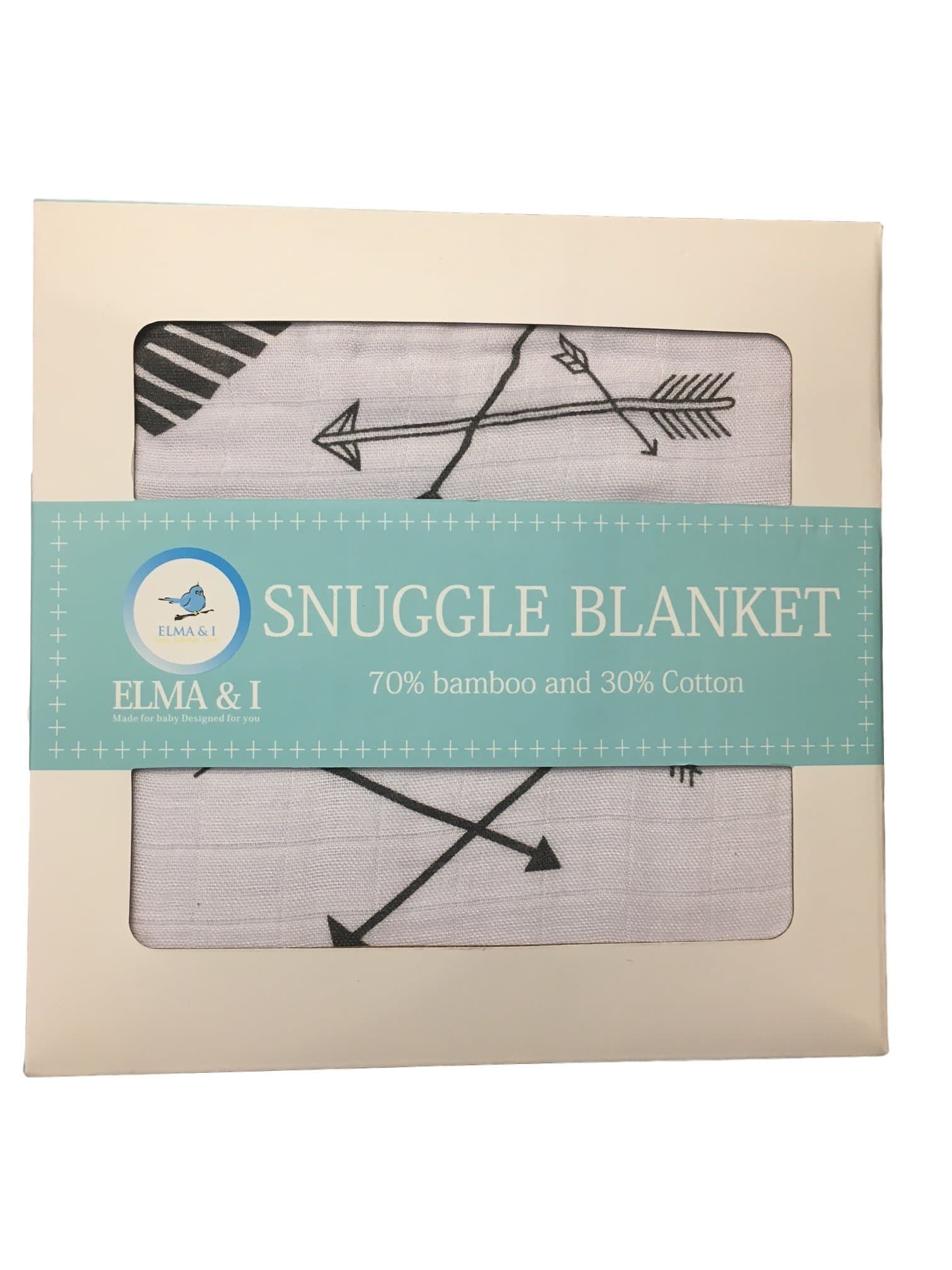 On Sale !!! 8 Layer Thick & Warm, Soft Breathable Bamboo Baby Stroller Blanket 46"x46" Size - Night Blanket Elma & I