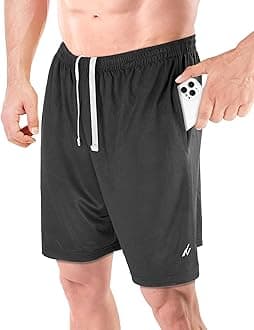 NY Threads Men's Athletic Shorts Quick Dry Loose-Fit Lightweight Running Workout Gym Shorts with Pockets