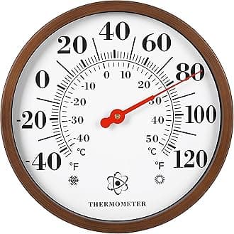12.3 inch New Premium Steel Indoor/Outdoor Weather Thermometer Water-Resistant Decorative