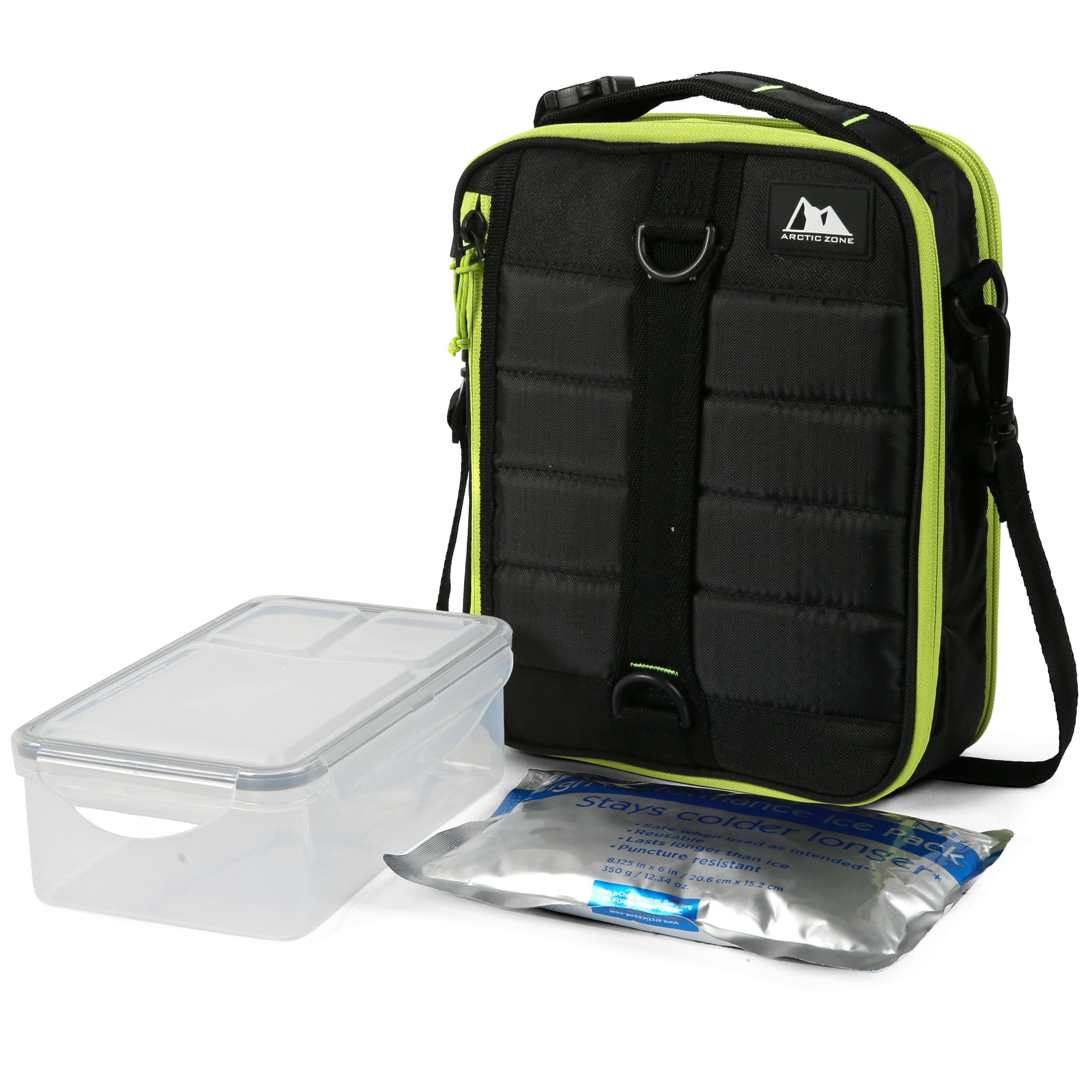 Ultimate Upright Expandable Lunch Pack, Dual Compartment Insulated - Black