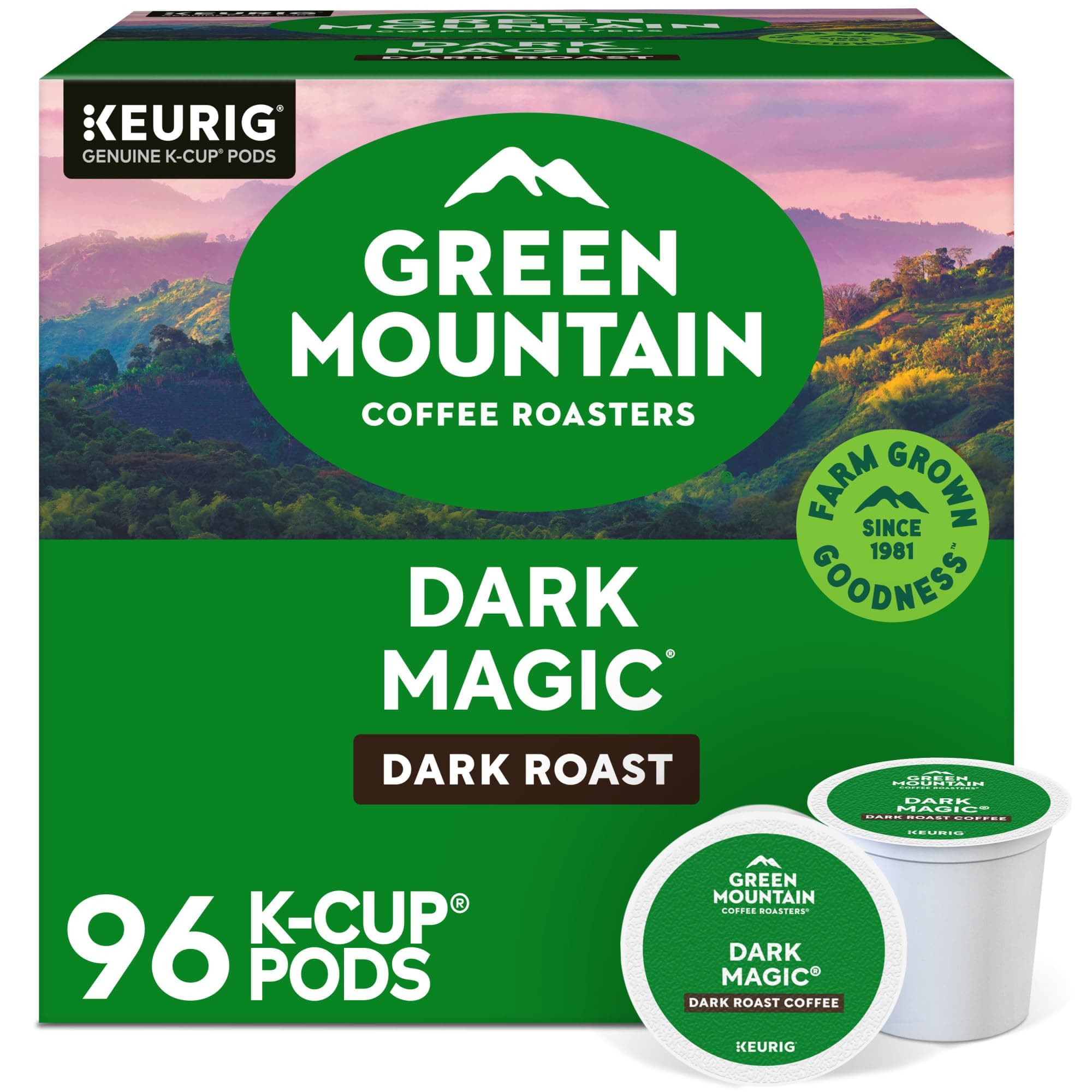 Green Mountain Coffee Roasters Dark Magic Coffee, Keurig Single-Serve K-Cup pods, Dark Roast, 96 Count
