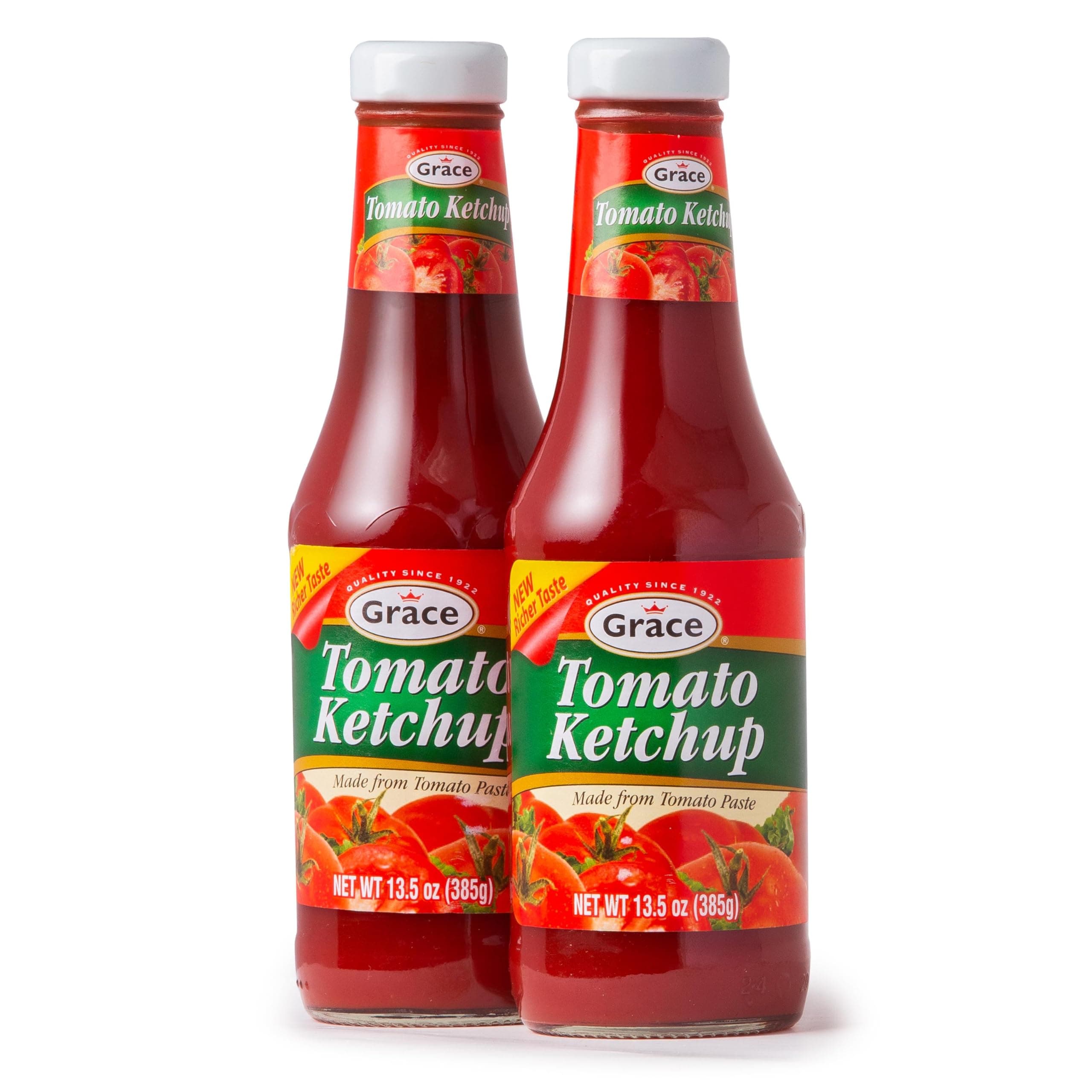 Grace Tomato Ketchup 13.5 oz - 2 Pack - Authentic Jamaican Ketchup Bottle