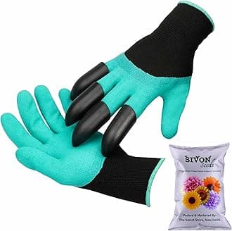 SIVON Garden Gloves With Claws | Heavy Duty Gloves for Gardening & Farming | Reusable, Washable Gloves for Digging, Planting & Pruning | Garden Accessories for Men & Women