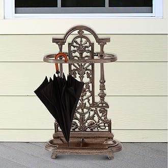 Garden Mile Vintage Antique Style Heavy Duty Cast Iron Umbrella Stand Walking Stick Holder Home Organisation Home Decor Umbrella Stand For Hallway Office Organisation Walking Stick Holders