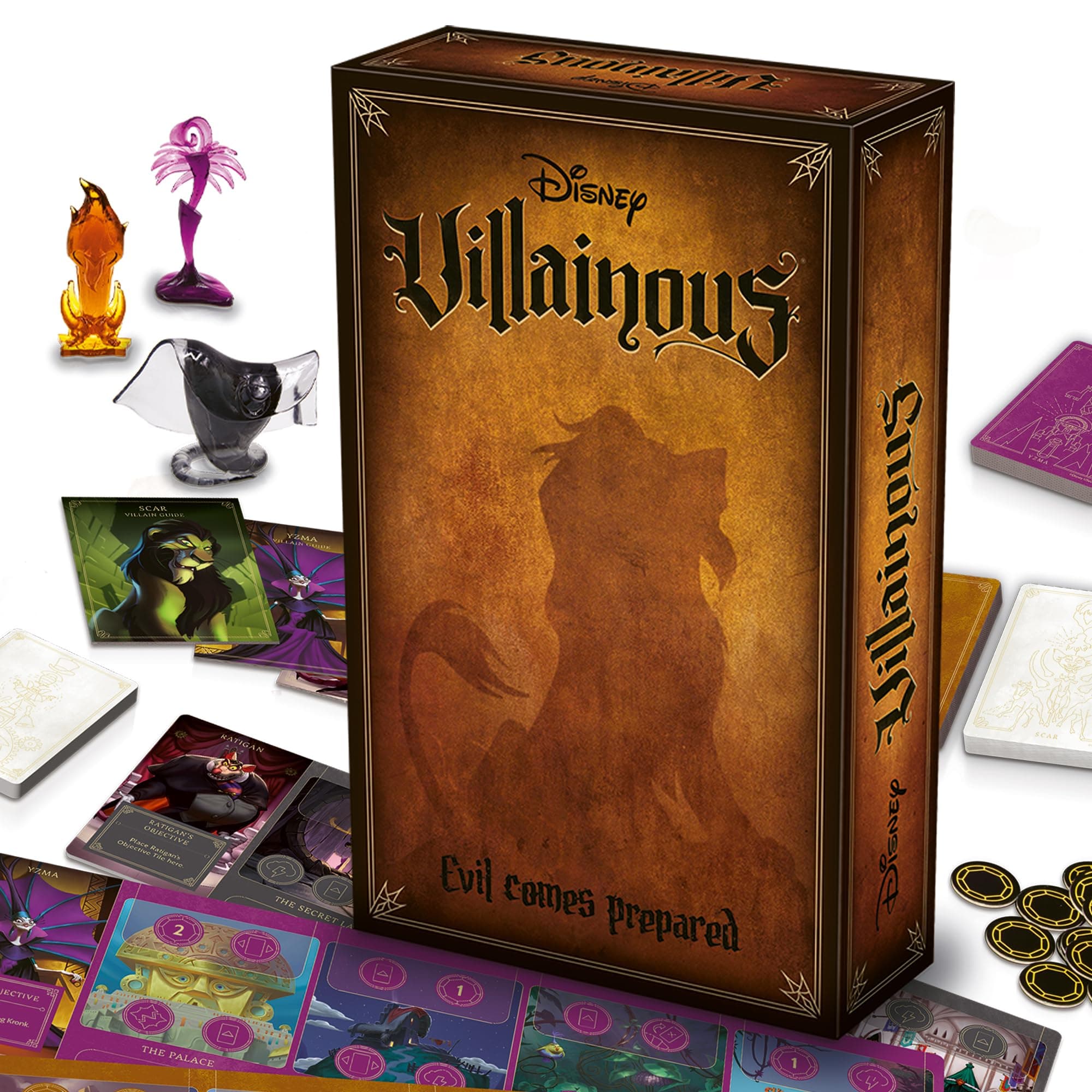 Disney Villainous - Evil Comes Prepared - Strategy Board Game - Play as Stand-Alone, or with Other Villainous Games - with Scar, Ratigan, and Yzma - 2019 Toy of The Year Award - Ages 10+
