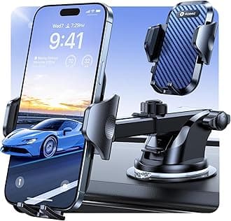 [True Strongest Suction] [Rally Racing-Grade Stability] Phone Holders for Your Car 2025 Upgraded Car Phone Holder Mount Truck Stand Cradle for iPhone Samsung All Phones, Dark Blue