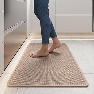 YDKGL Kitchen Rugs and Mats Non Slip Washable, Absorbent Runner Rugs for Kitchen, Front of Sink, Kitchen Mats for Floor，Easy to Clean and Maintain Kitchen Floor mat(Brown, 17"x30")