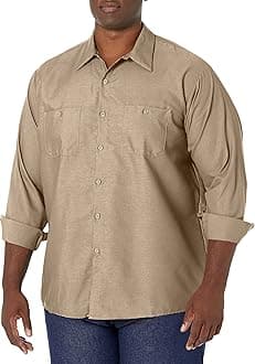 Red Kap Men's Industrial Work Shirt, Regular Fit, Long Sleeve Utility Button