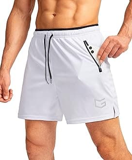 G Gradual Men's Running Shorts with Zipper Pockets Quick Dry Gym Athletic Workout 5" Shorts for Men